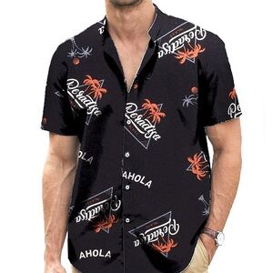 (A11) Coofandy Classic Printed‎ Linen Blend Shirt, Size Large, NWT